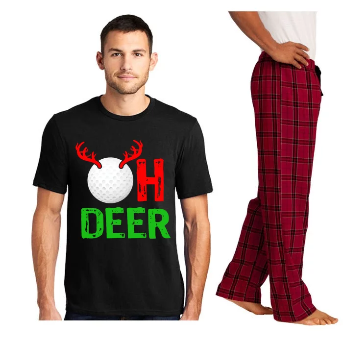 Golf Oh Deer Gift Funny Christmas Reindeer Pajama Set