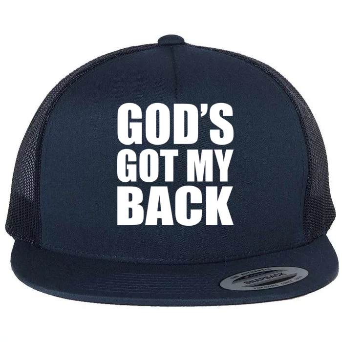 God's Got My Back Flat Bill Trucker Hat