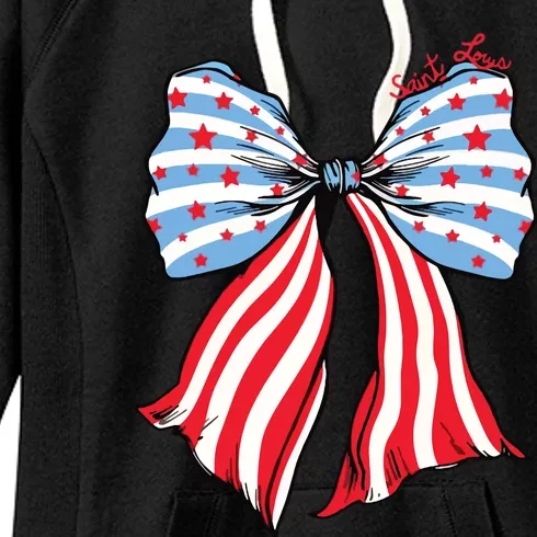 Grand Ol Flag Saint Louis Coquette Bow Women's Fleece Hoodie