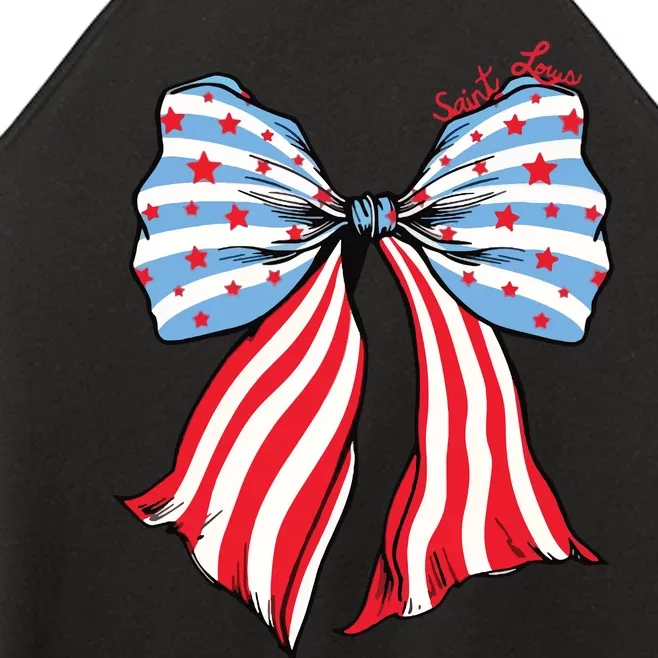 Grand Ol Flag Saint Louis Coquette Bow Women’s Perfect Tri Rocker Tank