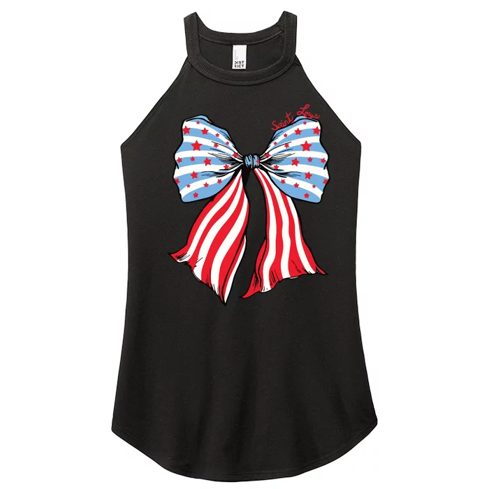 Grand Ol Flag Saint Louis Coquette Bow Women’s Perfect Tri Rocker Tank