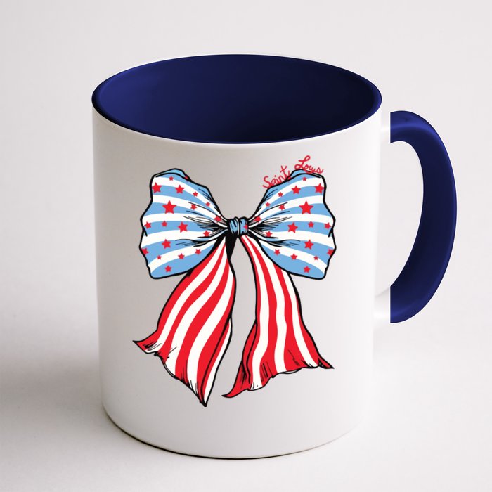 Grand Ol Flag Saint Louis Coquette Bow Front & Back Coffee Mug