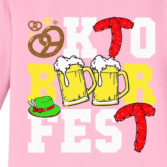 German Oktoberfest Funny Oktoberfest Germany Baby Long Sleeve Bodysuit