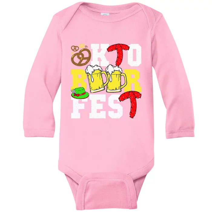 German Oktoberfest Funny Oktoberfest Germany Baby Long Sleeve Bodysuit