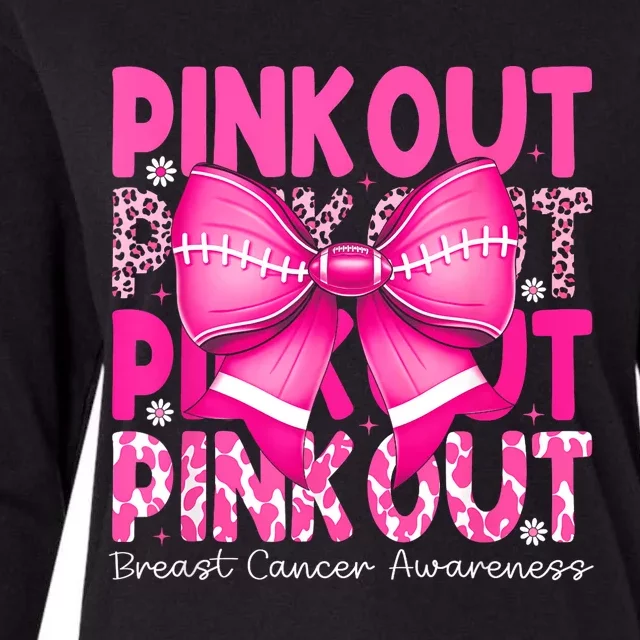 Gift Out Football Breast Cancer Awareness Womens Cotton Relaxed Long Sleeve T-Shirt