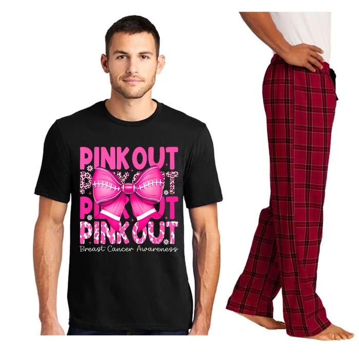 Gift Out Football Breast Cancer Awareness Pajama Set