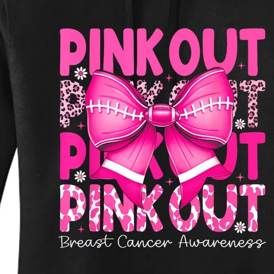 Gift Out Football Breast Cancer Awareness Women's Pullover Hoodie