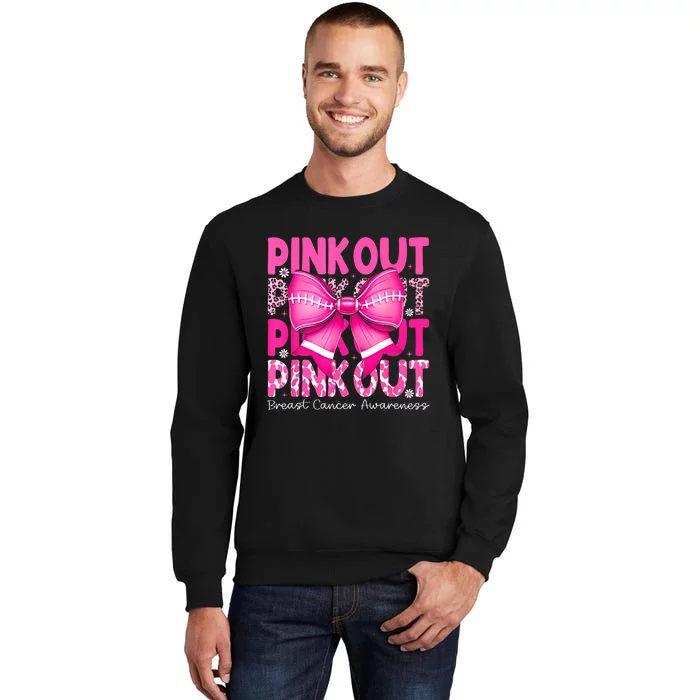 Gift Out Football Breast Cancer Awareness Tall Sweatshirt