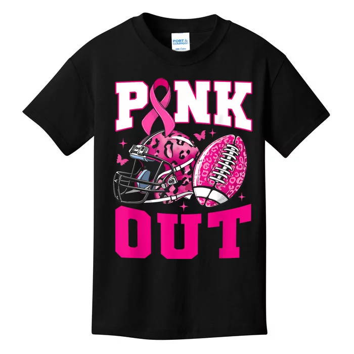 Gift Out Football Team Breast Cancer Awareness Month Kids T-Shirt