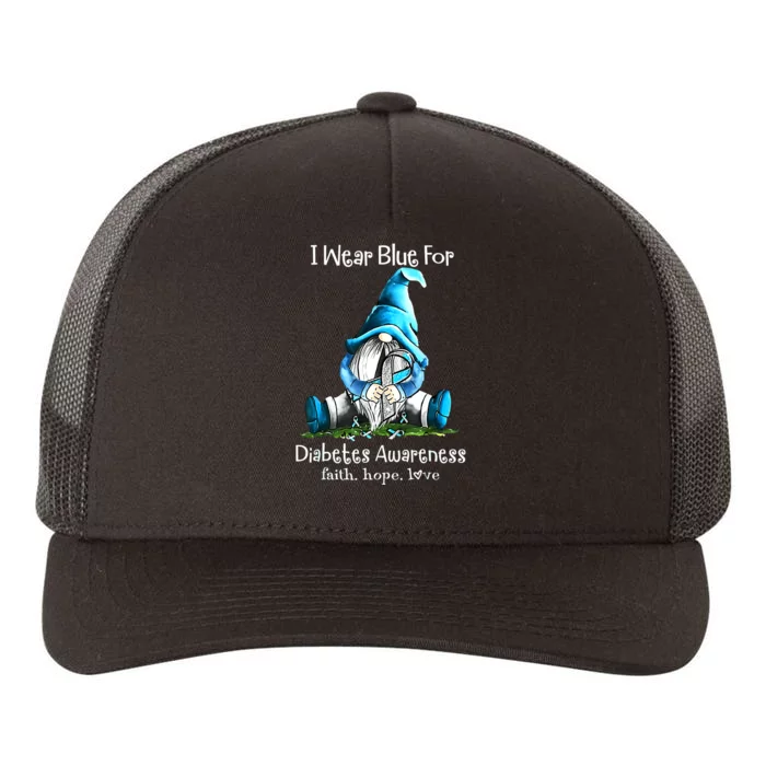 Gnome One Fights Alone Light Blue Prostate Cancer Awareness Yupoong Adult 5-Panel Trucker Hat