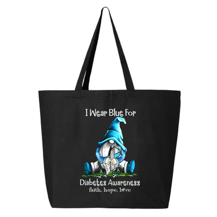 Gnome One Fights Alone Light Blue Prostate Cancer Awareness 25L Jumbo Tote