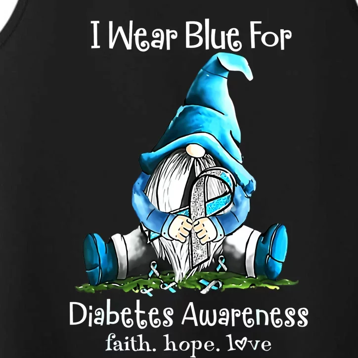 Gnome One Fights Alone Light Blue Prostate Cancer Awareness Performance Tank