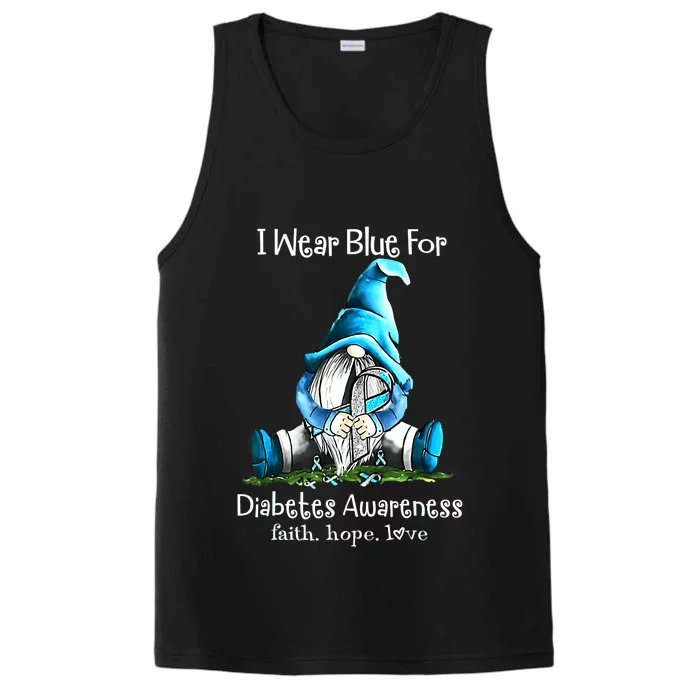 Gnome One Fights Alone Light Blue Prostate Cancer Awareness Performance Tank