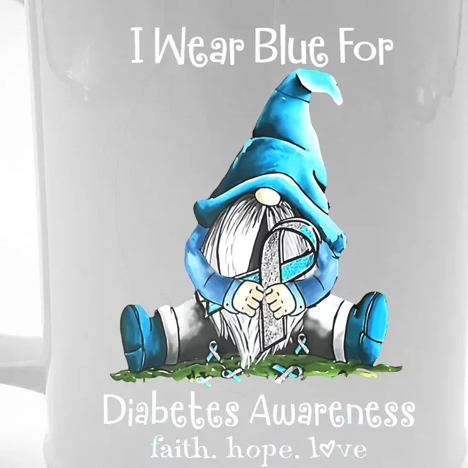 Gnome One Fights Alone Light Blue Prostate Cancer Awareness Front & Back Beer Stein