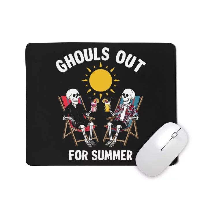 Ghouls Out For Summer Funny Summerween Ghoul Mousepad