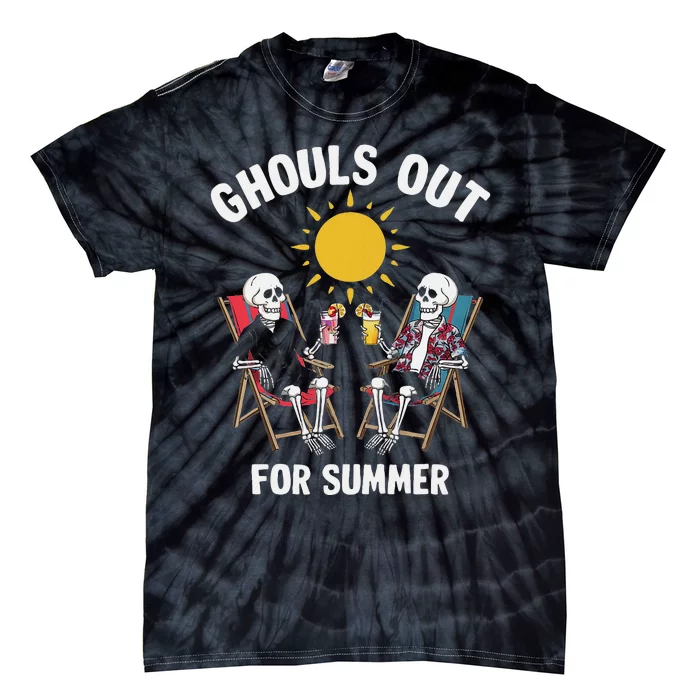 Ghouls Out For Summer Funny Summerween Ghoul Tie-Dye T-Shirt