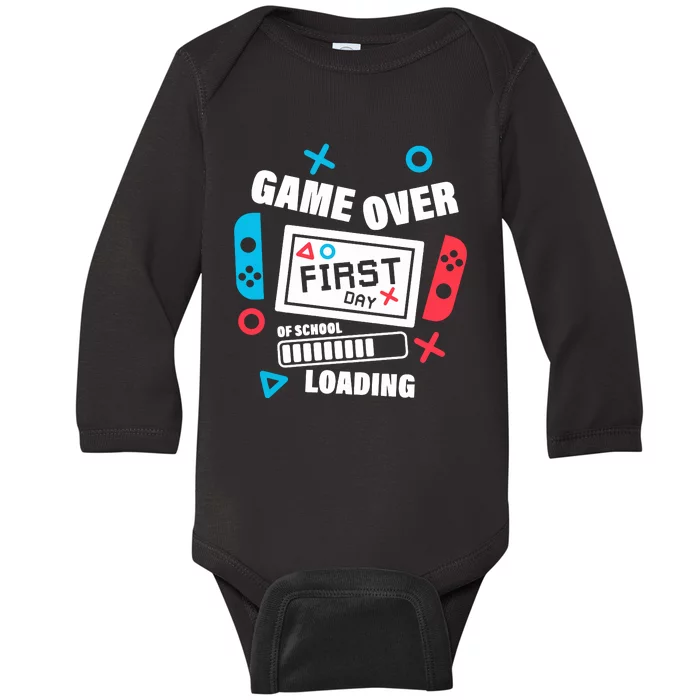 Game Over First Day Of School Baby Long Sleeve Bodysuit