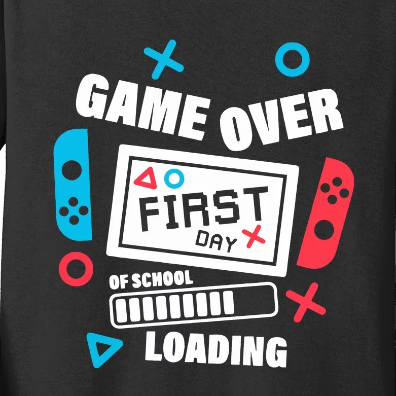 Game Over First Day Of School Kids Long Sleeve Shirt