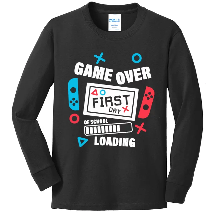 Game Over First Day Of School Kids Long Sleeve Shirt