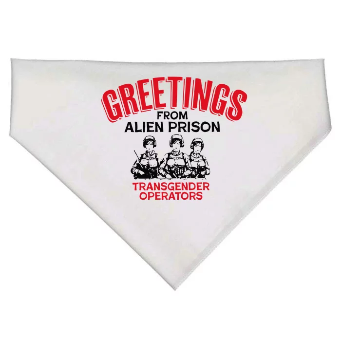 Greetings Operators From Alien Prison USA-Made Doggie Bandana