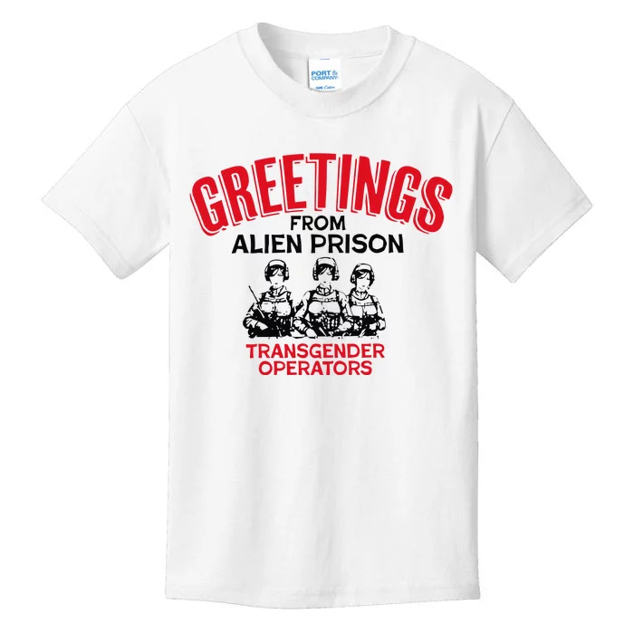 Greetings Operators From Alien Prison Kids T-Shirt