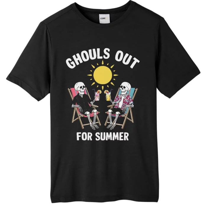 Ghouls Out For Summer Funny Summerween Ghoul Design ChromaSoft Performance T-Shirt