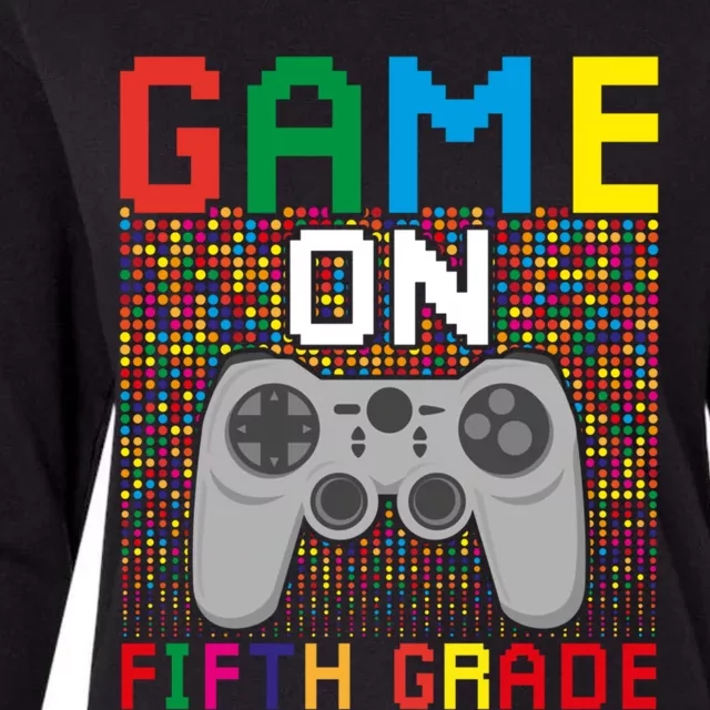 Game On Fifth Grade Back To School Funny Teacher Student Great Gift Womens Cotton Relaxed Long Sleeve T-Shirt