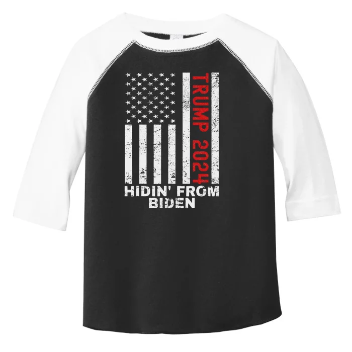 Gun Owners For Trump 2024 American Flag Toddler Fine Jersey T-Shirt