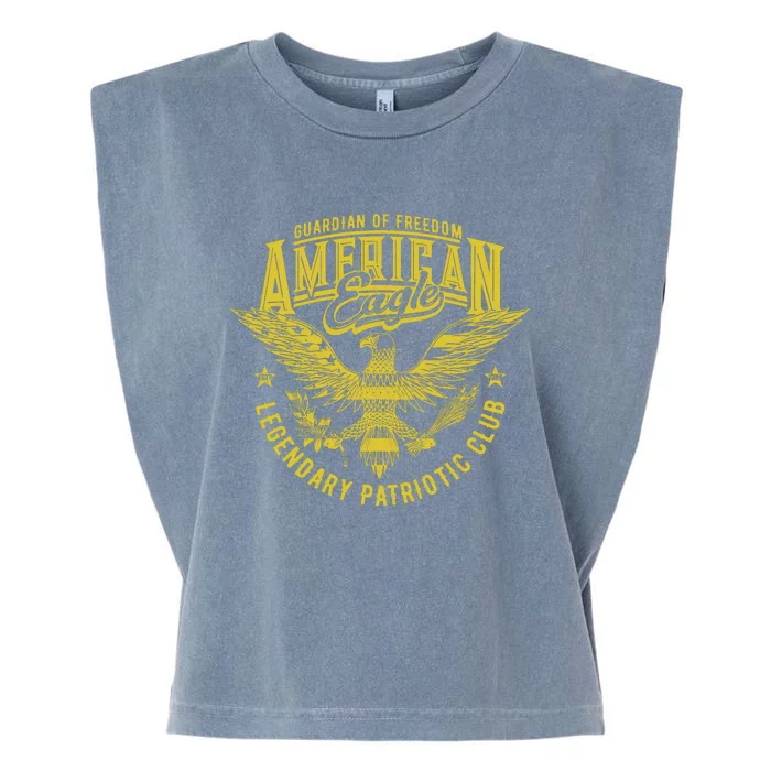 Guardian Of Freedom American Eagle Legendary Patriotic Club Garment-Dyed Women's Muscle Tee