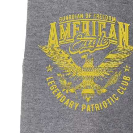 Guardian Of Freedom American Eagle Legendary Patriotic Club Doggie 3-End Fleece Hoodie