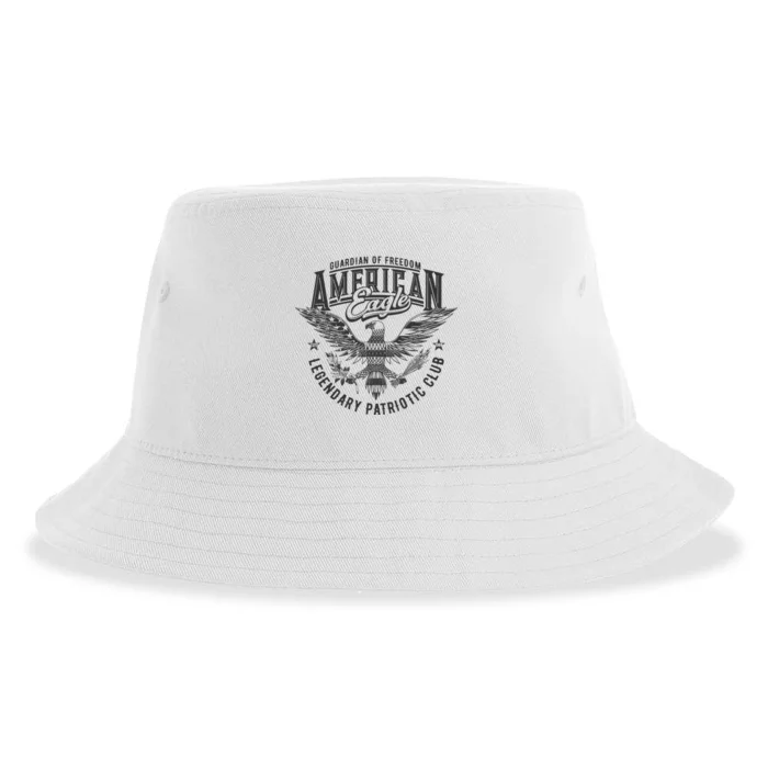 Guardian Of Freedom American Eagle Legendary Patriotic Club Sustainable Bucket Hat