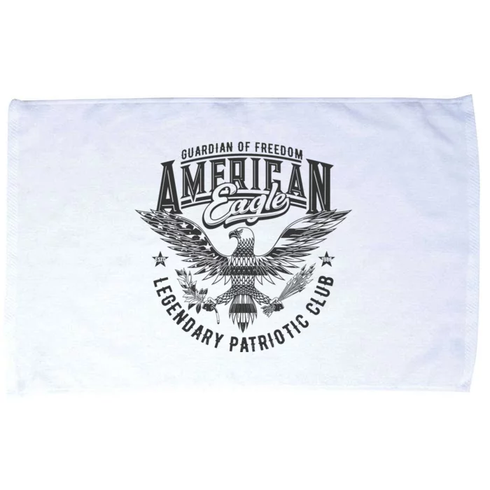 Guardian Of Freedom American Eagle Legendary Patriotic Club Microfiber Hand Towel