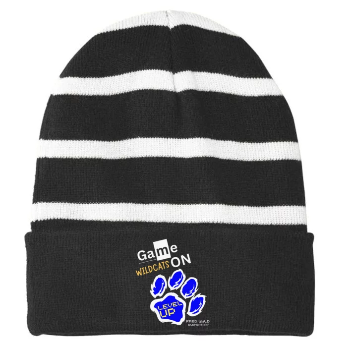 Game On Fwe Striped Beanie with Solid Band