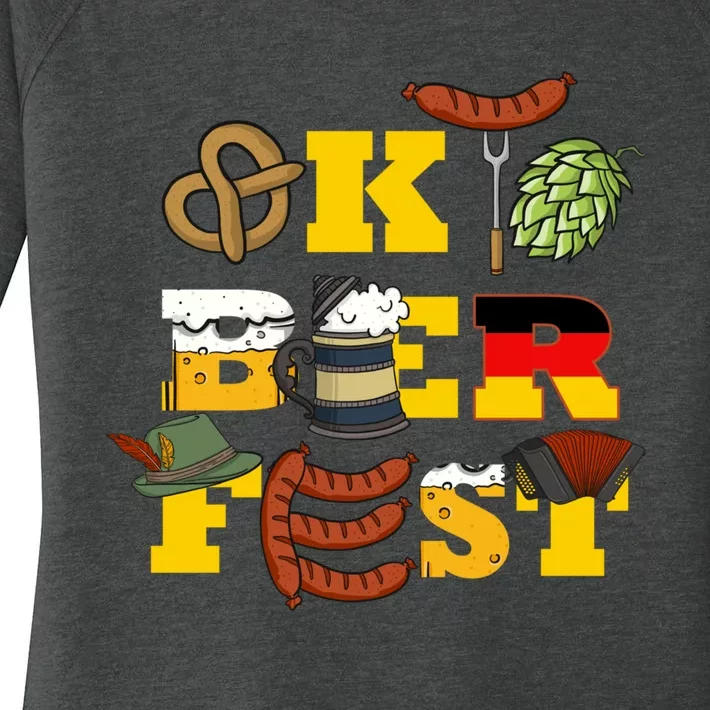 German Oktoberfest Funny Oktoberfest Costume Oktoberfest Women's Perfect Tri Tunic Long Sleeve Shirt