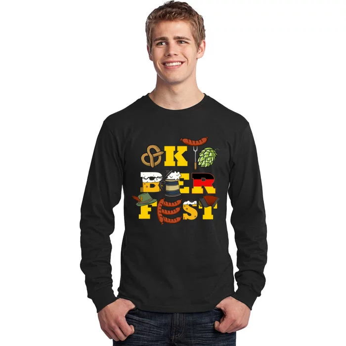 German Oktoberfest Funny Oktoberfest Costume Oktoberfest Tall Long Sleeve T-Shirt