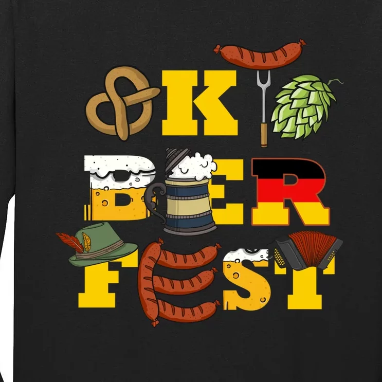 German Oktoberfest Funny Oktoberfest Costume Oktoberfest Tall Long Sleeve T-Shirt