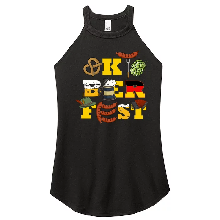 German Oktoberfest Funny Oktoberfest Costume Oktoberfest Women’s Perfect Tri Rocker Tank