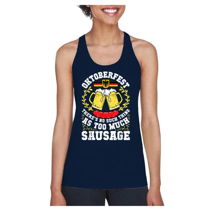 German Oktoberfest Funny Octoberfest Party Women Germany Women's Racerback Tank