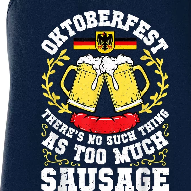 German Oktoberfest Funny Octoberfest Party Women Germany Women's Racerback Tank