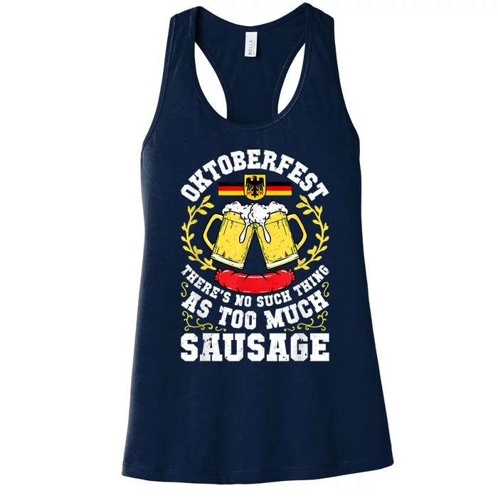 German Oktoberfest Funny Octoberfest Party Women Germany Women's Racerback Tank