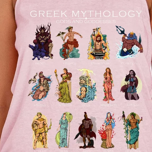 Gods Of Greek Mythology Women's Knotted Racerback Tank