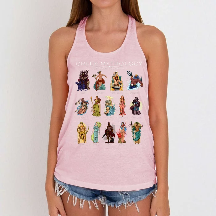 Gods Of Greek Mythology Women's Knotted Racerback Tank