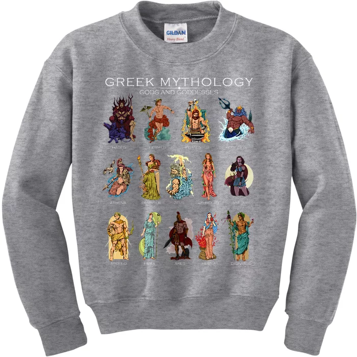 Gods Of Greek Mythology Kids Sweatshirt