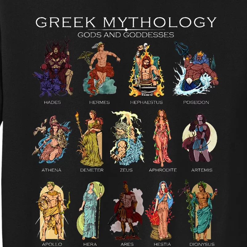 Gods Of Greek Mythology Tall Sweatshirt