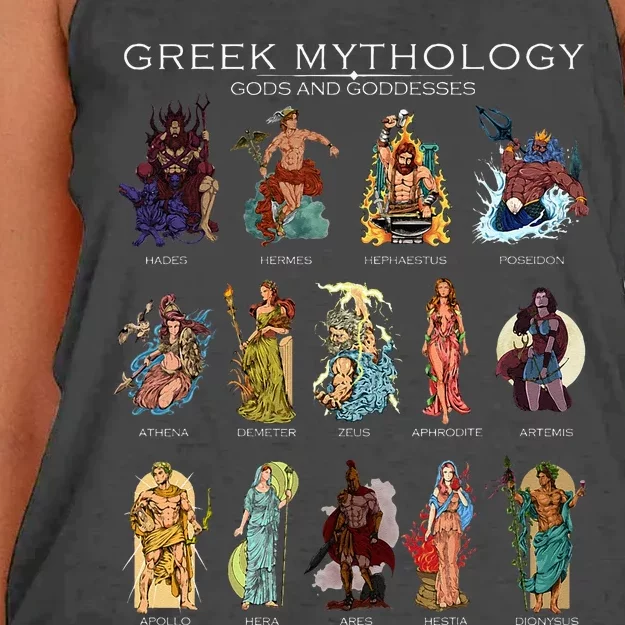 Gods Of Greek Mythology Women's Knotted Racerback Tank