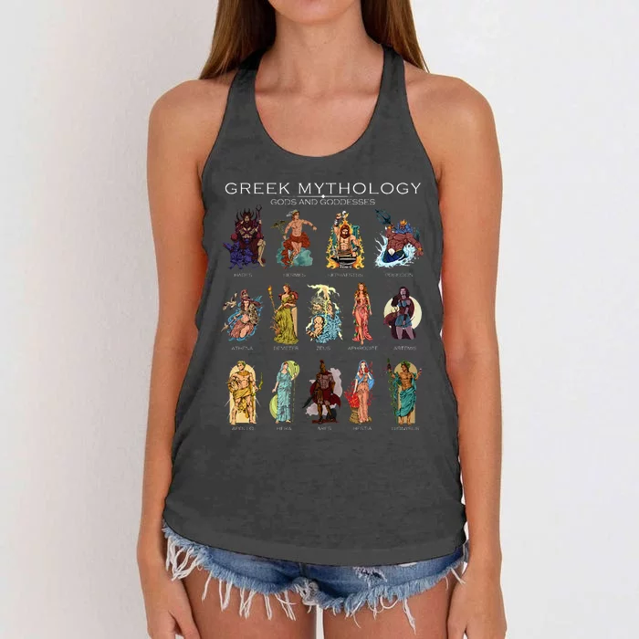 Gods Of Greek Mythology Women's Knotted Racerback Tank