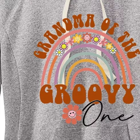 Grandma Of Groovy One Matching Family 1st Birthday Party Women's Fleece Hoodie