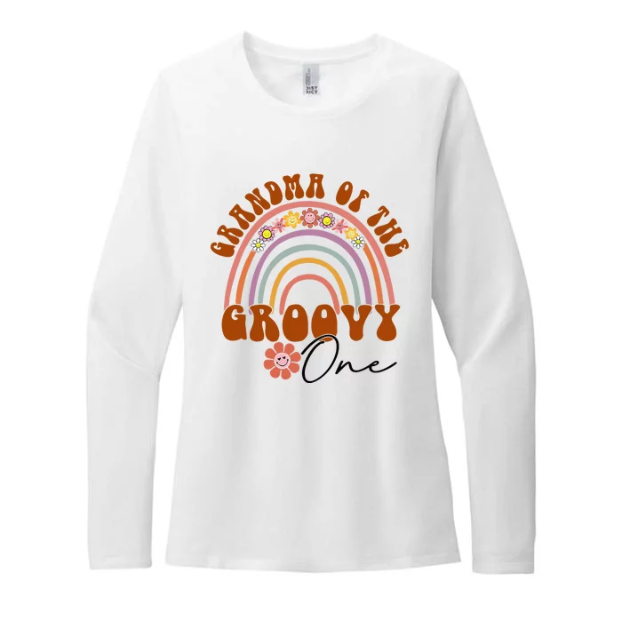 Grandma Of Groovy One Matching Family 1st Birthday Party Womens CVC Long Sleeve Shirt