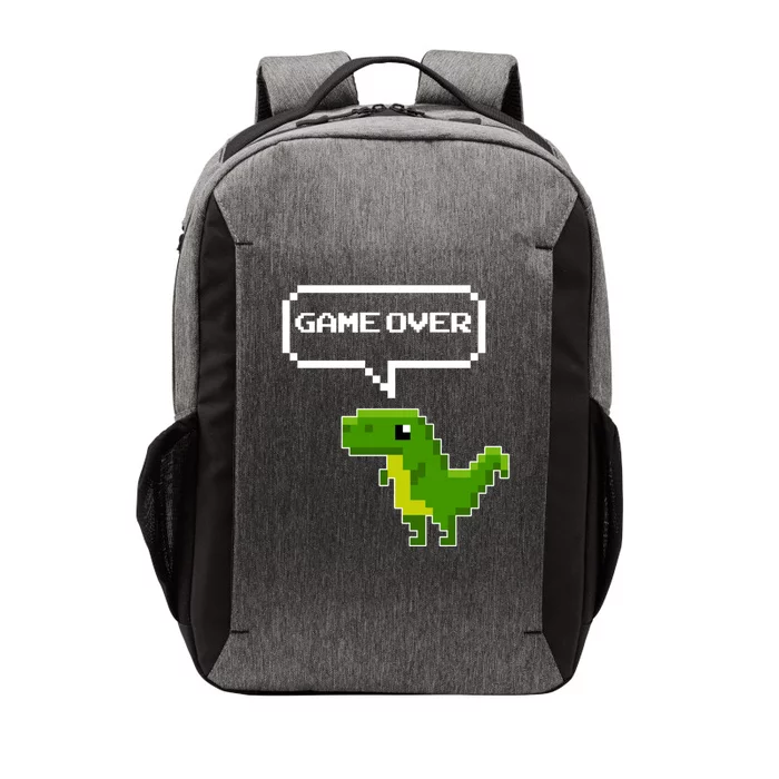 Game Over Gift Funny T Rex Dinosaur Vintage Retro Gaming Gift Vector Backpack