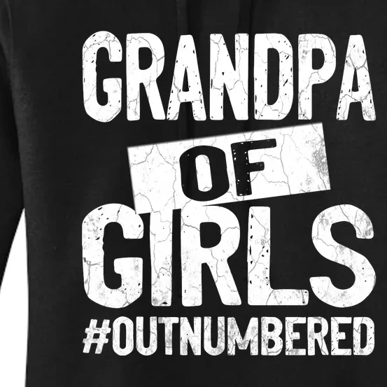 Grandpa Of Girl Outnumbered Funny Fathers Day Women's Pullover Hoodie